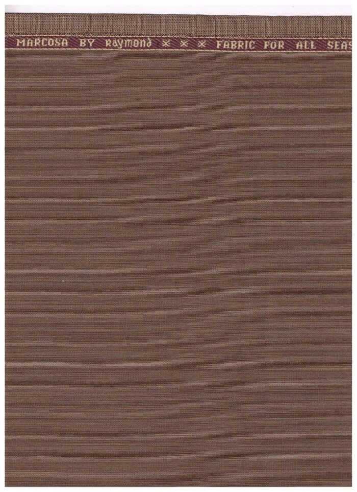 Brown Raymond Polywool Suiting fabric