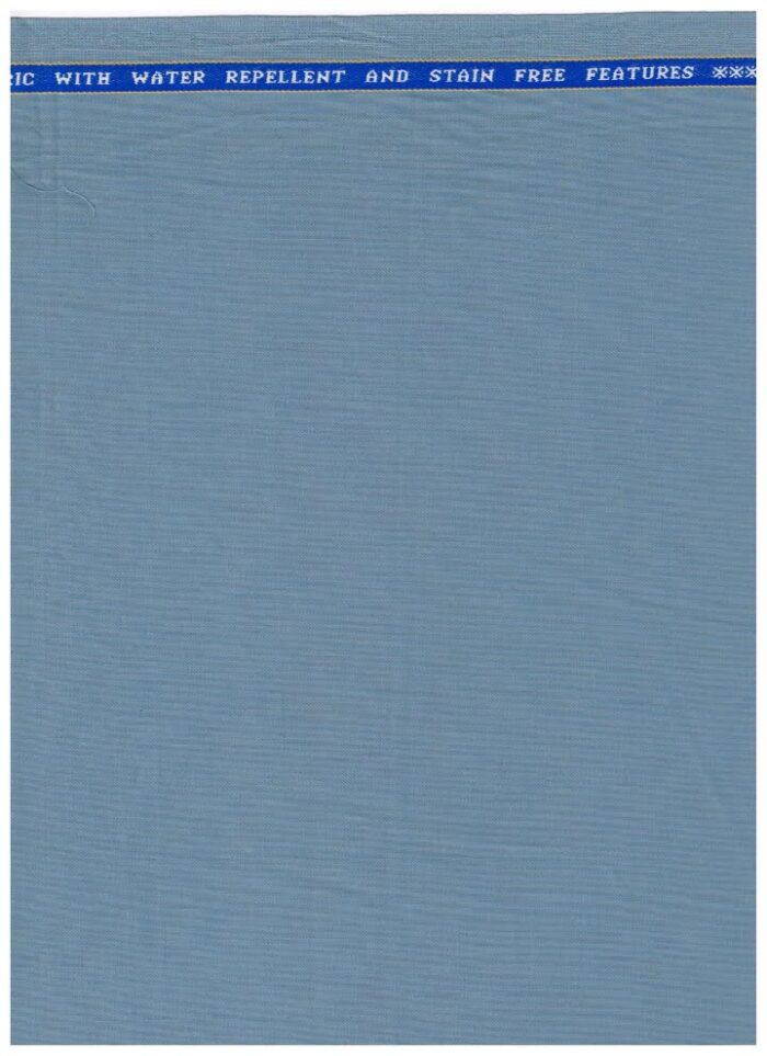 Blue Polywool Suiting Fabric