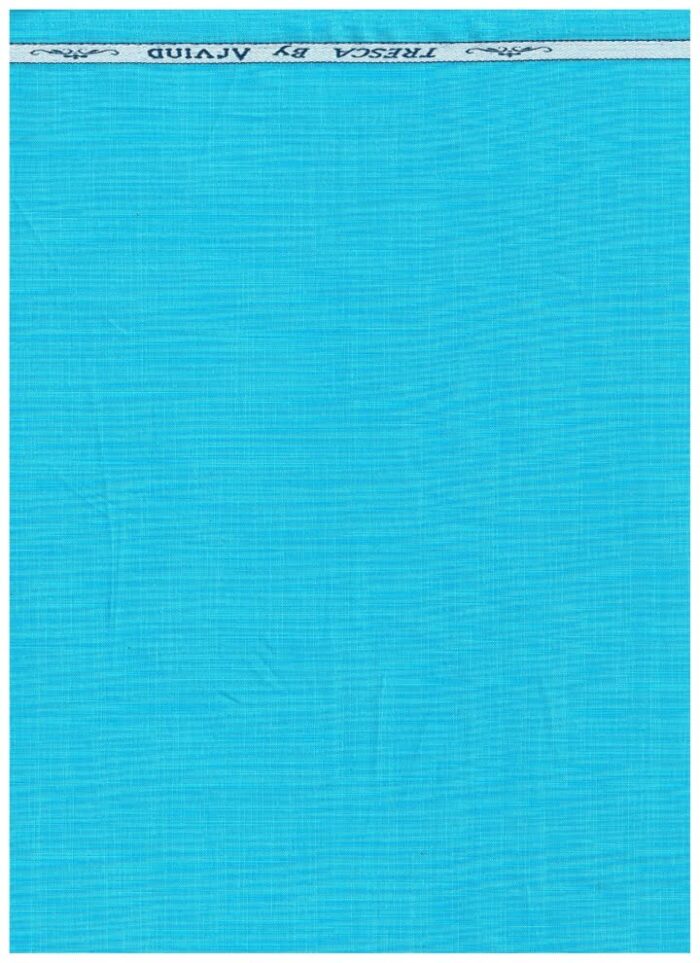 Arvind Blue Cotton Shirt Fabric