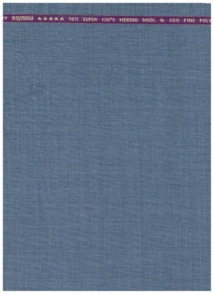 Raymond Blue Polywool Suiting Fabric