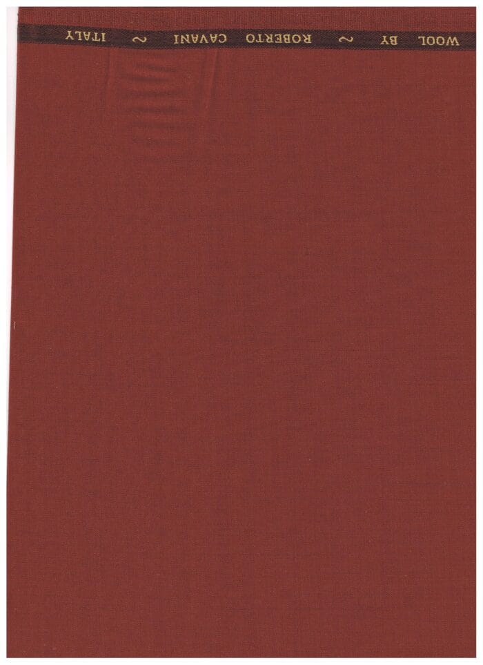 Roberto Cavali 140's Polywool Rust Red Suiting Fabric
