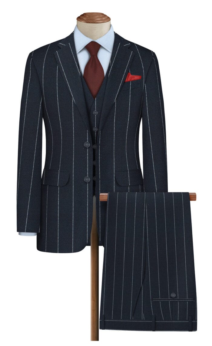 Menzoni 150's Grey Italian Polywool Suiting Fabric