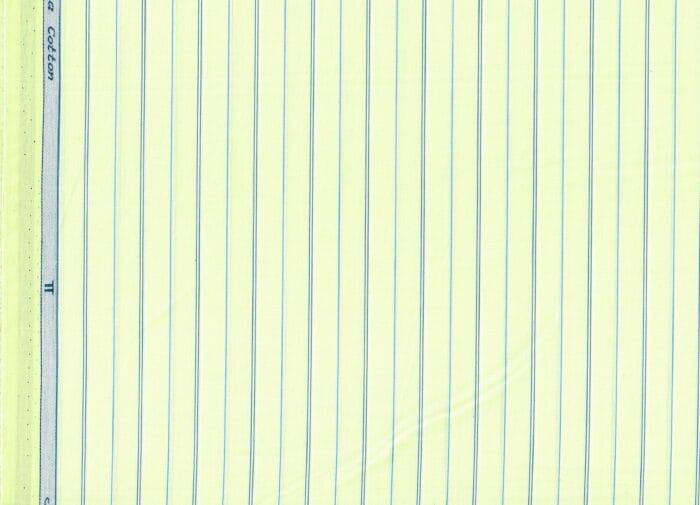 Arvind Lime yellow Striped cotton shirting fabric
