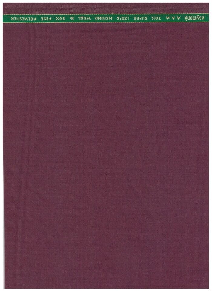 Raymond wine Polywool Suiting Fabric